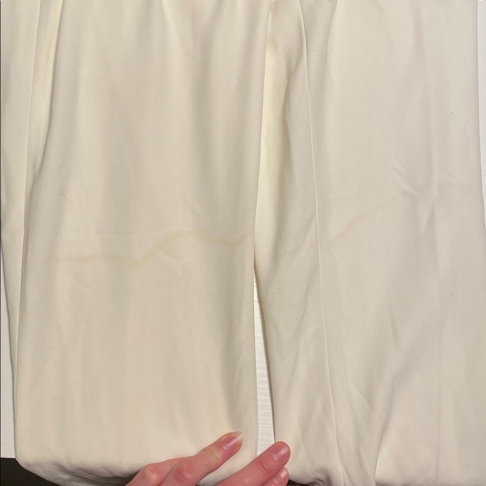 ALC Athena One Shoulder Cropped Jumpsuit Ivory - Picture 6 of 7